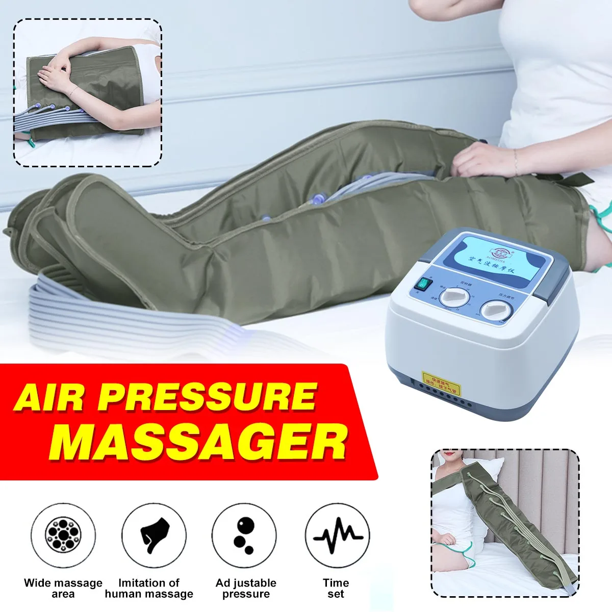 Air Chambers Smart Leg Massager Calf Kneading Fitness Relief 8 Air Chamber Compression Relaxation Treatments Pain Relief Massage
Air Chambers Smart Leg Massager Calf Kneading Fitness Relief 8 Air Chamber Compression Relaxation Treatments Pain Relief Massage
