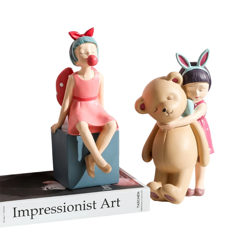 European Girls And Bear Statue Home Decoration Ornament Resin Figurines TV Cabinet Decor Home Decoration Accessories
European Girls And Bear Statue Home Decoration Ornament Resin Figurines TV Cabinet Decor Home Decoration Accessories