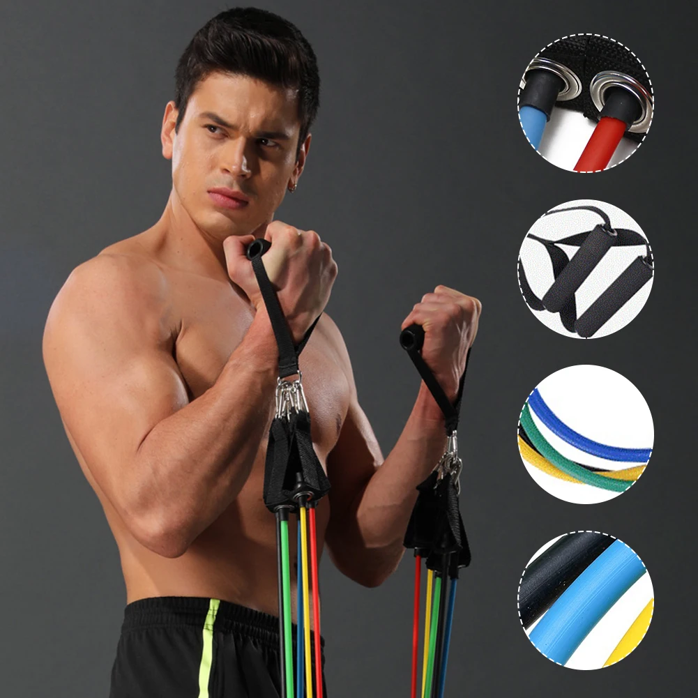 11Pcs/Set Latex Resistance Bands Gym Door Anchor Ankle Straps Resist band Kit Yoga Exercise Band Fitness Expander Loop Tube Pull
11Pcs/Set Latex Resistance Bands Gym Door Anchor Ankle Straps Resist band Kit Yoga Exercise Band Fitness Expander Loop Tube Pull