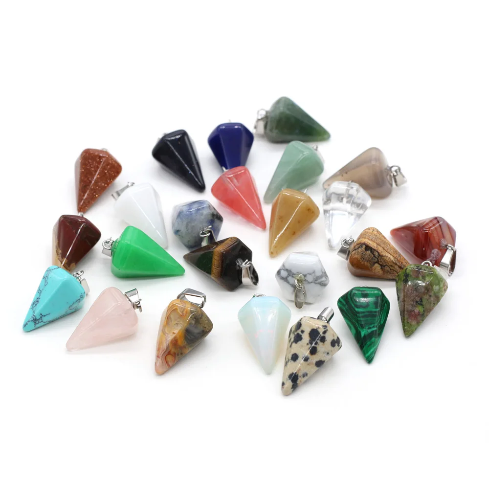 Wholesale Natural Polygonal Tapered Semi-precious Stones Pendant Charms for Jewelry Making DIY Necklace Accessories 1PC 15x25mm
Wholesale Natural Polygonal Tapered Semi-precious Stones Pendant Charms for Jewelry Making DIY Necklace Accessories 1PC 15x25mm