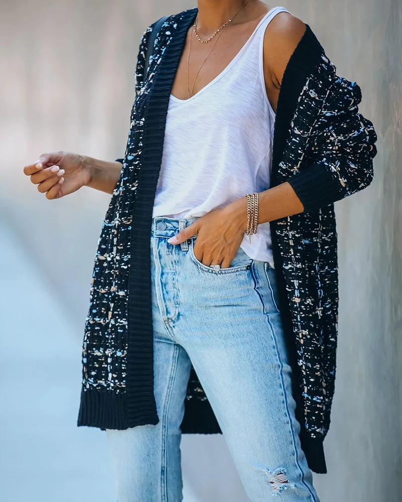 Plaid cardigan women's Retro long coat women's jacket knitwear winter slim sweater cardigan pocket 2021
Plaid cardigan women's Retro long coat women's jacket knitwear winter slim sweater cardigan pocket 2021