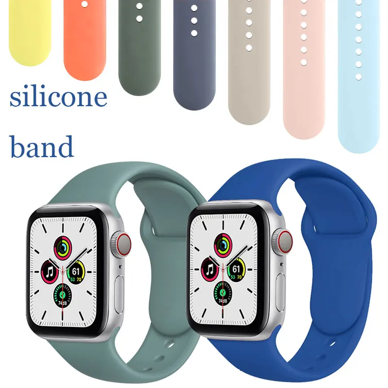 Ремешок силиконовый для Apple Watch band 40 мм 44 мм 38 мм 42 мм, резиновый браслет для наручных часов, аксессуары для Iwatch 3 4 5 6 se
Ремешок силиконовый для Apple Watch band 40 мм 44 мм 38 мм 42 мм, резиновый браслет для наручных часов, аксессуары для Iwatch 3 4 5 6 se