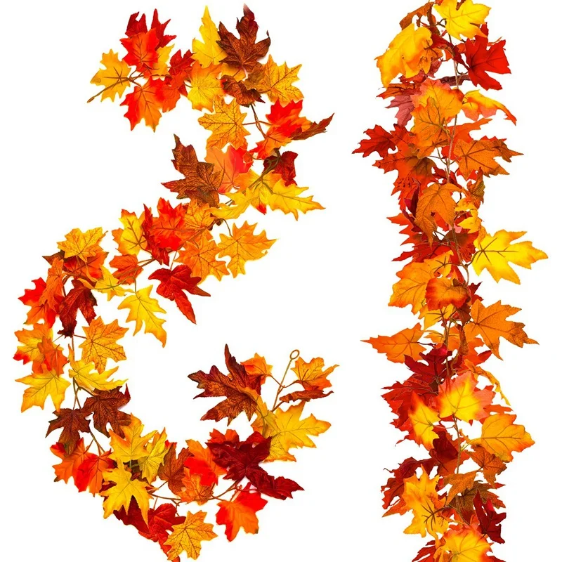 2 Pcs Artificial Autumn Maple Leaves Garland, Fall Hanging Plant for Home Garden Wall Doorway Backdrop Fireplace Decoration, Wed
2 Pcs Artificial Autumn Maple Leaves Garland, Fall Hanging Plant for Home Garden Wall Doorway Backdrop Fireplace Decoration, Wed