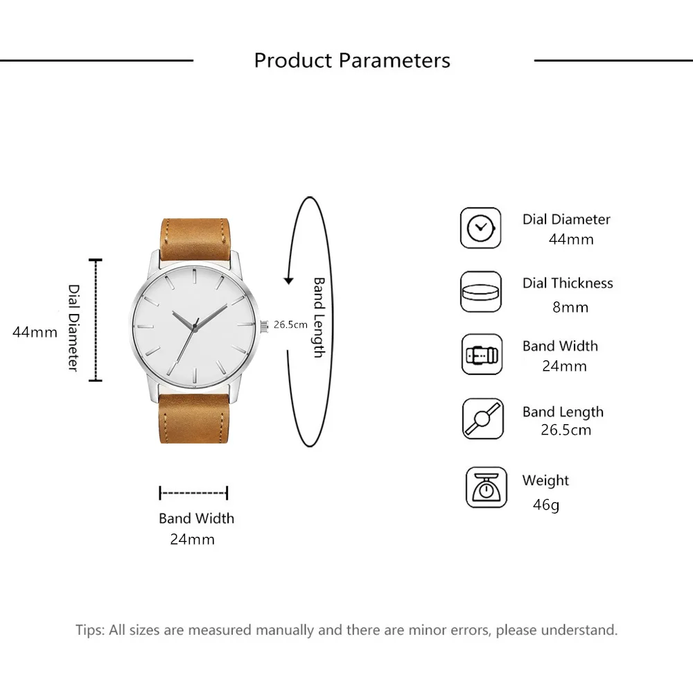 Simple frosted large dial sports style men's belt quartz watch men's casual fashion all-match student watch
Simple frosted large dial sports style men's belt quartz watch men's casual fashion all-match student watch