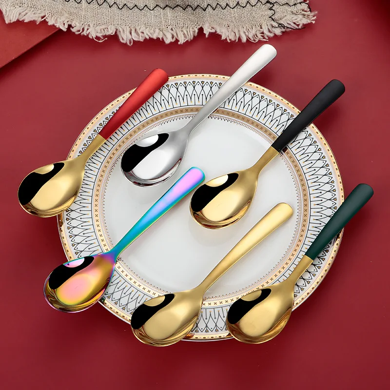 1PC Flat-Bottomed Coffee Spoon Stainless Steel Soup Scoop Long Short Handle Dessert Mixing Teaspoon Kitchen Drink Tableware
1PC Flat-Bottomed Coffee Spoon Stainless Steel Soup Scoop Long Short Handle Dessert Mixing Teaspoon Kitchen Drink Tableware