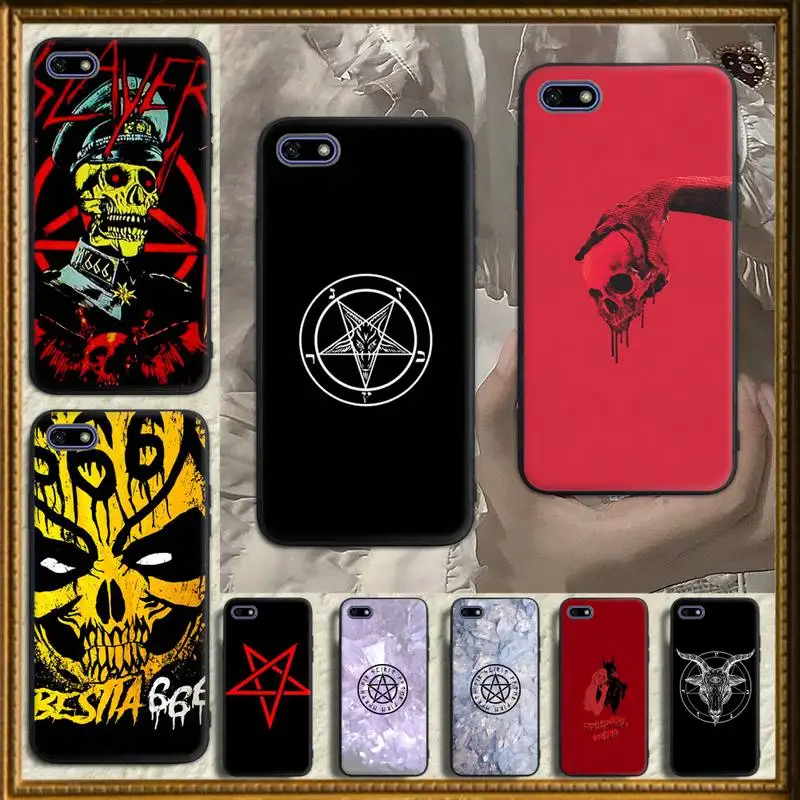 

Pentagram 666 Demonic Satanic Phone Case for Huawei P40 P30 P20 P10 P9 P8 pro lite Plus P SMART 2019 P9 lite Fundas cover