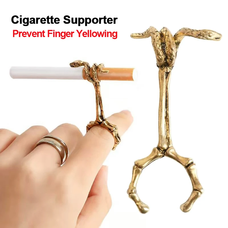 Metal Cigarette Ring Holder Snake Finger Clip for Smoking Moment Prevent Finger Yellowing Elegant Smoking Accessories Gift
Metal Cigarette Ring Holder Snake Finger Clip for Smoking Moment Prevent Finger Yellowing Elegant Smoking Accessories Gift
