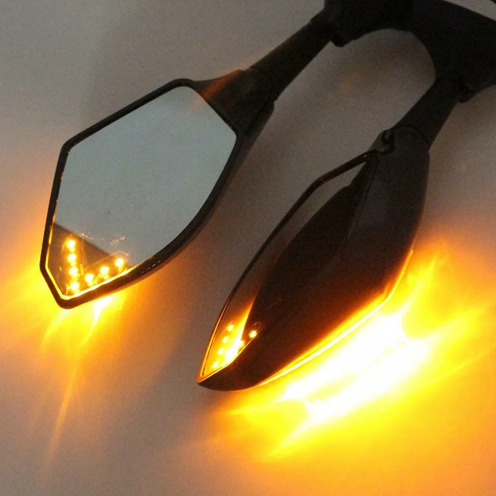 2Pcs Motorcycle Rearview Wing Mirrors Amber LED Turn Signal Indicator Lamp For Honda Kawasaki Suzuki Wide-angle Rearview Mirror
2Pcs Motorcycle Rearview Wing Mirrors Amber LED Turn Signal Indicator Lamp For Honda Kawasaki Suzuki Wide-angle Rearview Mirror