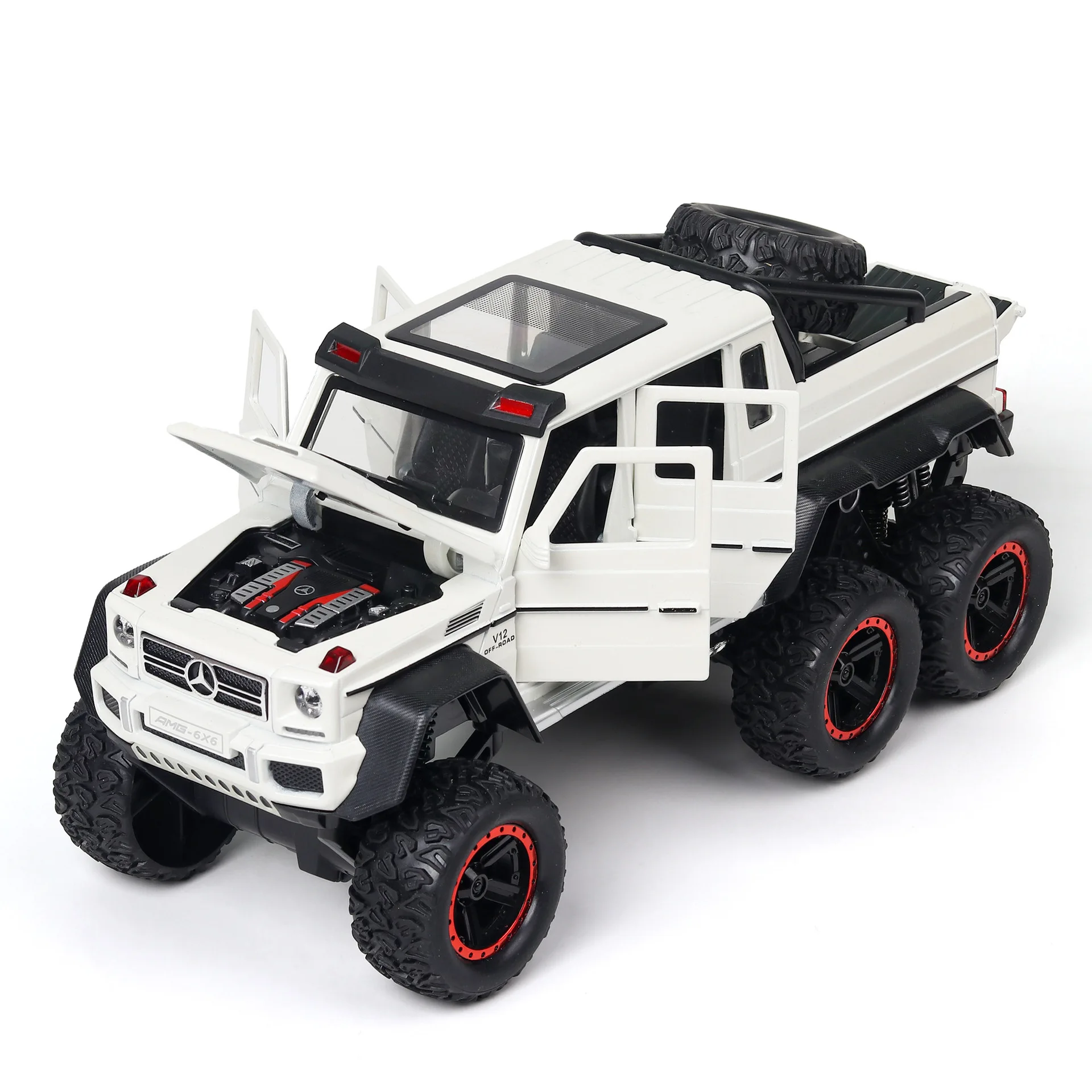 Bisney Toy Car 1:22 Benzs G63 AMG 6x6 SUV High-simulation Off Road Alloy Car Model Decoration Gifts Children's Toys Car Products 
Bisney Toy Car 1:22 Benzs G63 AMG 6x6 SUV High-simulation Off Road Alloy Car Model Decoration Gifts Children's Toys Car Products