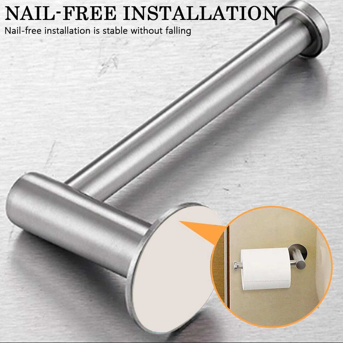 Wall Mounted Bathroom Toilet Paper Holder Rack Tissue Roll Stand Stainless Steel Free Nail Towel Shelf Black Silver Accessories
Wall Mounted Bathroom Toilet Paper Holder Rack Tissue Roll Stand Stainless Steel Free Nail Towel Shelf Black Silver Accessories
