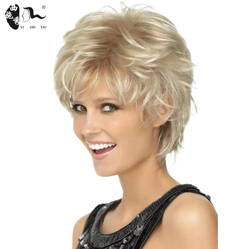 XISHIXIUHAIR Mix Brown Blonde Pixie Cut Ombre Women's Wig Shaggy Layered Natural Short Straight Synthetic Hair Female Haircut
XISHIXIUHAIR Mix Brown Blonde Pixie Cut Ombre Women's Wig Shaggy Layered Natural Short Straight Synthetic Hair Female Haircut