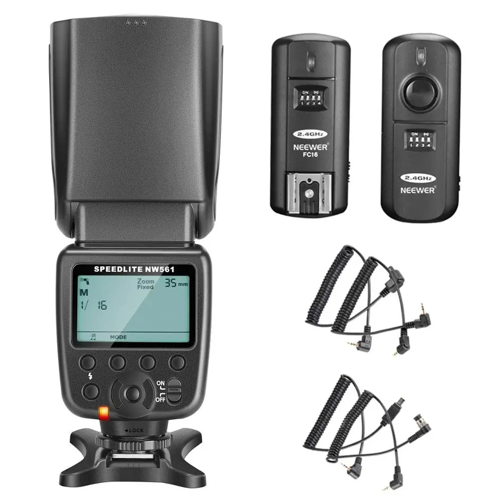 

Neewer NW-561 LCD Screen Flash Speedlite Kit for Canon Nikon and Other DSLR Cameras,include:(1)NW-561 Flash+(1)2.4Ghz Trigger