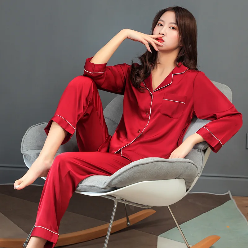 Casual Women Two Piece Pajamas Set Satin Faux Silk PJS Lounge Wear Loose Sleepwear Casual Lounge Wear Intimate Lingerie
Casual Women Two Piece Pajamas Set Satin Faux Silk PJS Lounge Wear Loose Sleepwear Casual Lounge Wear Intimate Lingerie