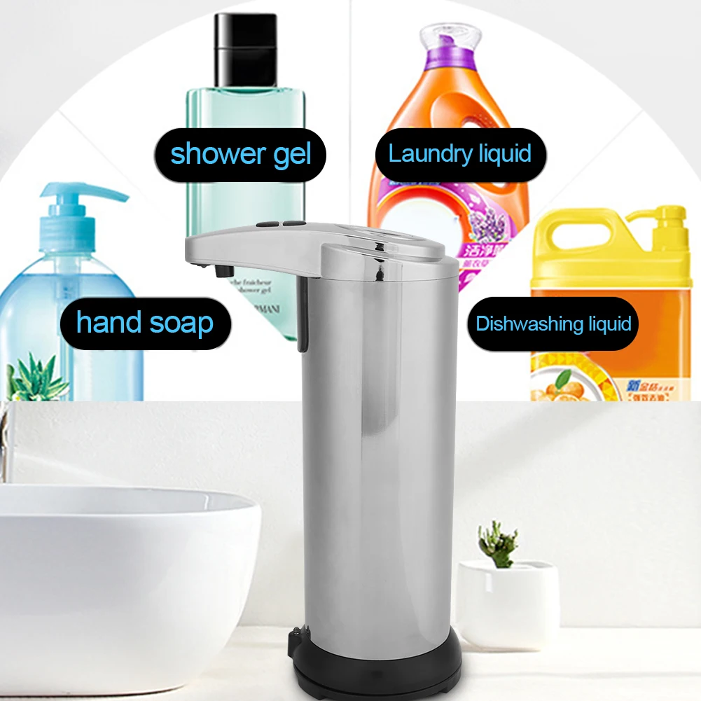 250ml Stainless Steel Infrared Induction Automatic Hand Soap Wash DetergentLiquid Soap Dispenser Sanitizer Dispenser For Kitchen
250ml Stainless Steel Infrared Induction Automatic Hand Soap Wash DetergentLiquid Soap Dispenser Sanitizer Dispenser For Kitchen
