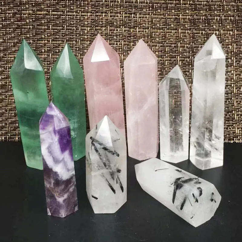 9pcs Natural Amethyst Rose Quartz Obelisk Crystal Wand Point Healing Stones Decorate
9pcs Natural Amethyst Rose Quartz Obelisk Crystal Wand Point Healing Stones Decorate