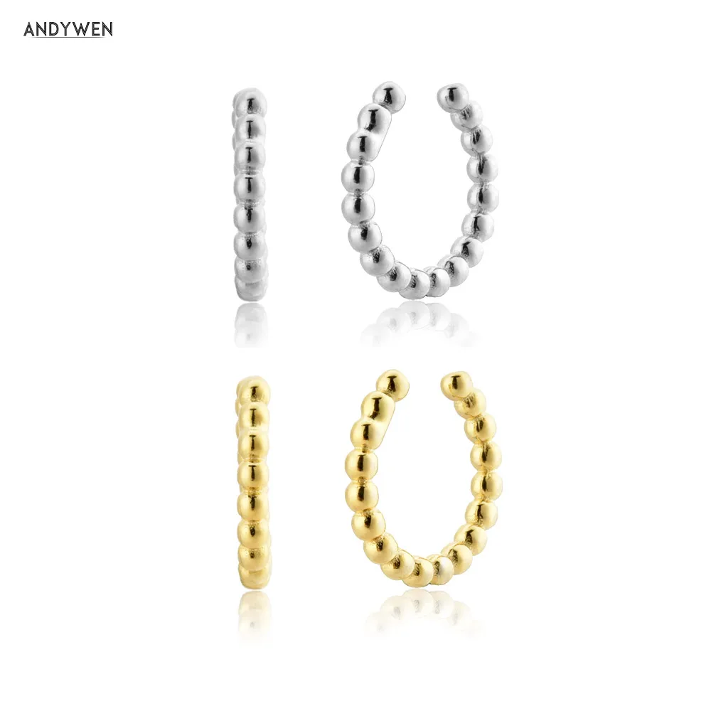ANDYWEN 925 Sterling Silver Gold Beads Earcuff Cuffs Earring Piercing Non Piercing Clips Slim Simple Wedding Rock Punk Jewelry 
ANDYWEN 925 Sterling Silver Gold Beads Earcuff Cuffs Earring Piercing Non Piercing Clips Slim Simple Wedding Rock Punk Jewelry