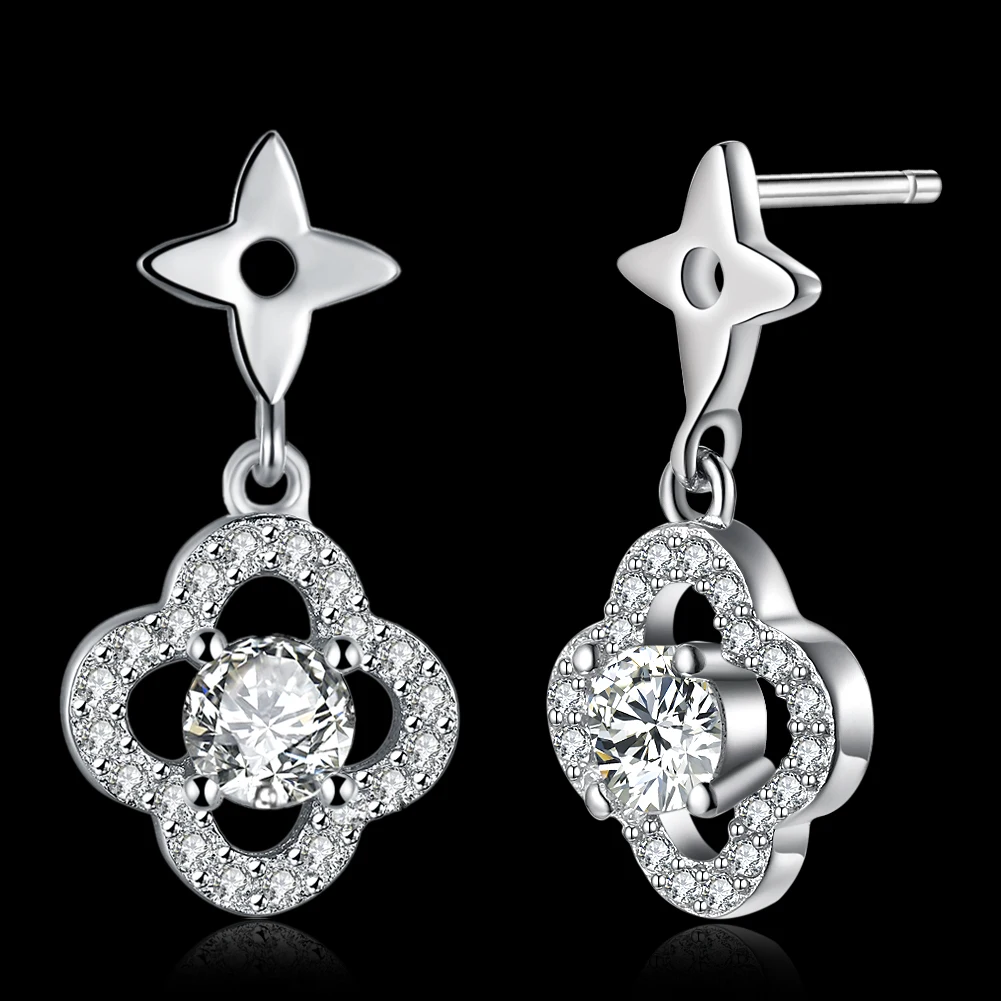 SILVERHOO 925 Sterling Silver Stud Earrings For Women Hollow Out Flower 5A Clear Cubic Zirconia Earring Anniversary Fine Jewelry
SILVERHOO 925 Sterling Silver Stud Earrings For Women Hollow Out Flower 5A Clear Cubic Zirconia Earring Anniversary Fine Jewelry
