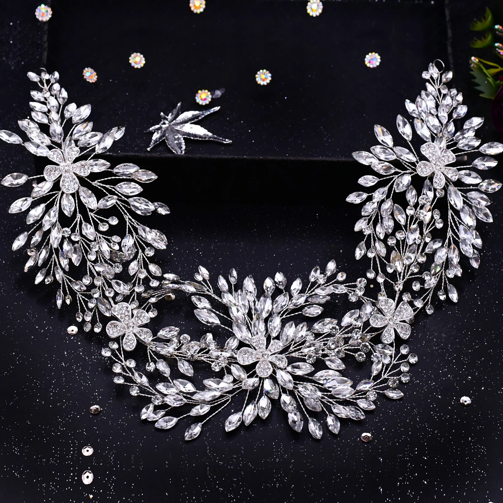 YouLaPan HP390 Роскошная повязка для волос из сплава с цветами свадебные украшения для волос Стразы повязка ручной работы головной убор Свадебные... 
YouLaPan HP390 Роскошная повязка для волос из сплава с цветами свадебные украшения для волос Стразы повязка ручной работы головной убор Свадебные...