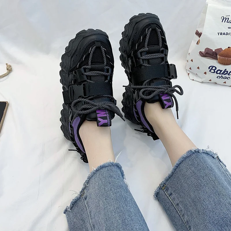 Fashion Buckle Chunky Sneakers Women 2020 Breathable Mesh Thick Sole Platform Sneakers Woman Lace Up Running Casual Shoes
Fashion Buckle Chunky Sneakers Women 2020 Breathable Mesh Thick Sole Platform Sneakers Woman Lace Up Running Casual Shoes