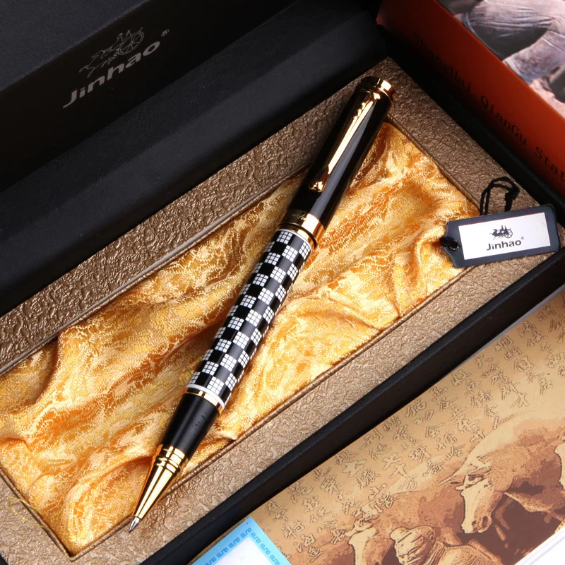 

Шахматная доска, шариковая ручка, роскошное золото шариковая ручка с зажимом, 0,5 мм, черный стержень, металлический ролик, шариковые ручки, ш...