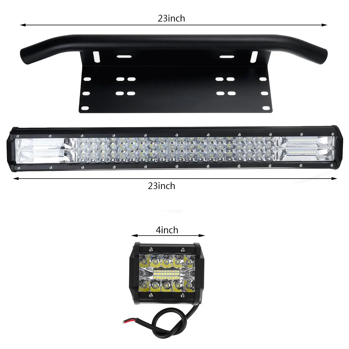 324W LED Work Light Bar Set License Plate Frame Holder Light Spotlight Headlight Driving Fog Lamp for ATV Truck Boat Off-road
324W LED Work Light Bar Set License Plate Frame Holder Light Spotlight Headlight Driving Fog Lamp for ATV Truck Boat Off-road