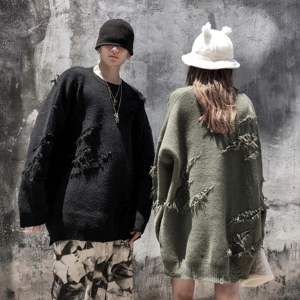 Rippde Goth Men Sweaters Long Sleeve Harajuku Winter Fashion Knitted Oversized Clothes Hiphop Streetwear Mens 2021 Pullover Top
Rippde Goth Men Sweaters Long Sleeve Harajuku Winter Fashion Knitted Oversized Clothes Hiphop Streetwear Mens 2021 Pullover Top