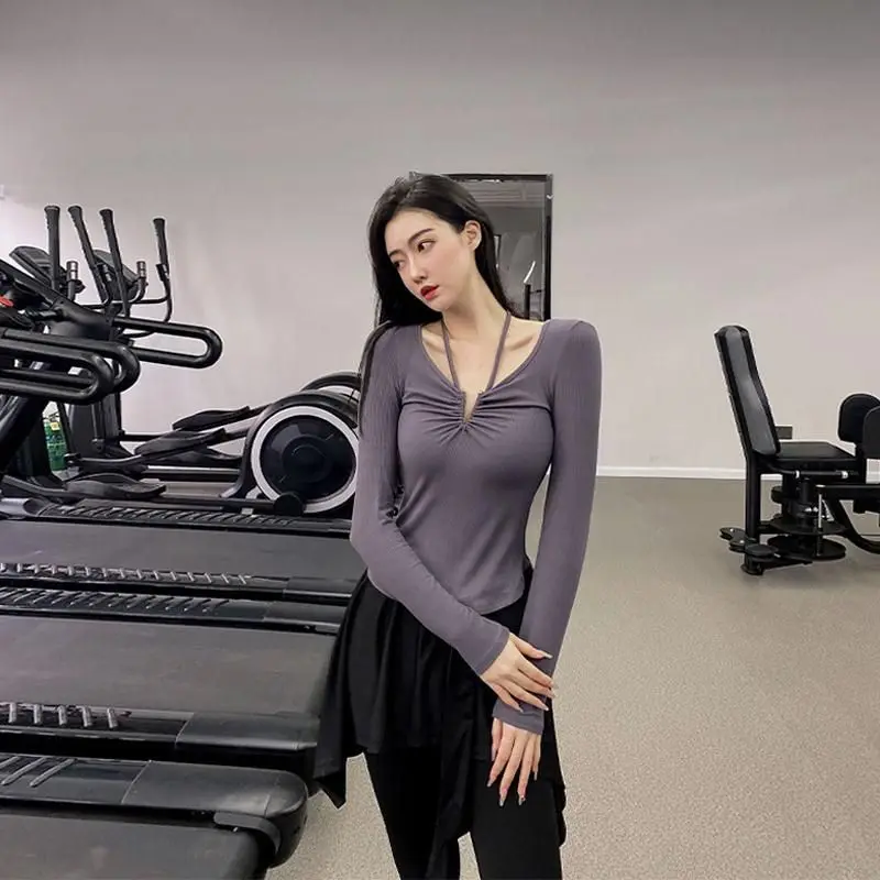 Женская рубашка, привлекательный спортивный топ с подвесным воротником, осенняя популярная одежда для самостоятельного культивирования й... 
Женская рубашка, привлекательный спортивный топ с подвесным воротником, осенняя популярная одежда для самостоятельного культивирования й...