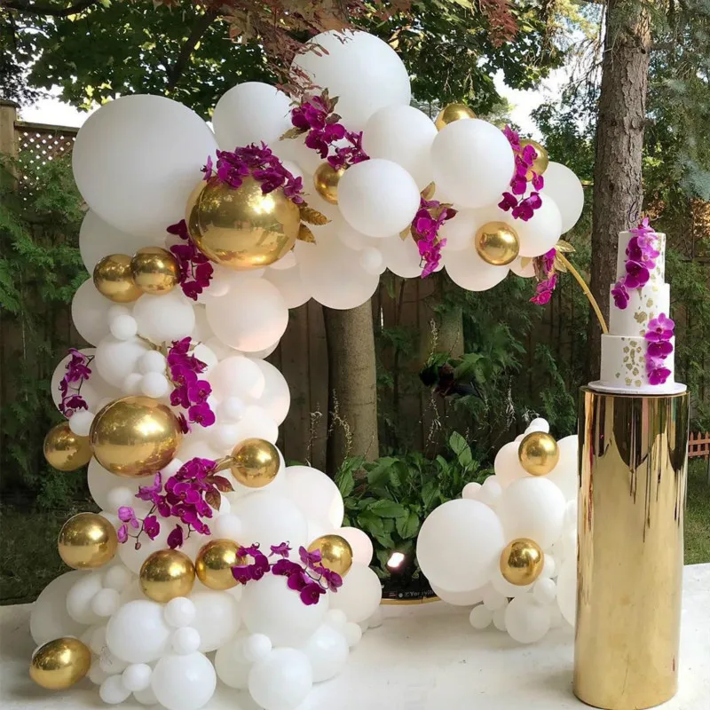 136Pcs 4D Gold White Balloon Arch Chain Balloons Arch Garland Kit Wedding Baby Shower Birthday Party Decoration Globos Balloons
136Pcs 4D Gold White Balloon Arch Chain Balloons Arch Garland Kit Wedding Baby Shower Birthday Party Decoration Globos Balloons