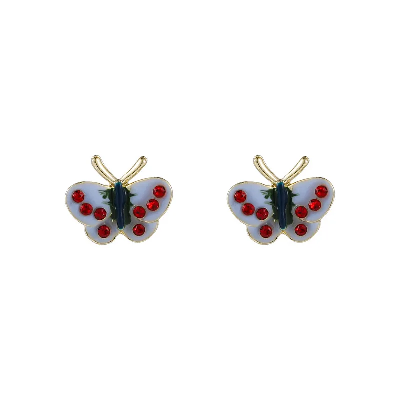 LOVOACC Summer Sweet Enamel Butterfly Stud Earring for Women Exquisite Rhinestone Contrast Color Wedding Earring Jewelry 
LOVOACC Summer Sweet Enamel Butterfly Stud Earring for Women Exquisite Rhinestone Contrast Color Wedding Earring Jewelry