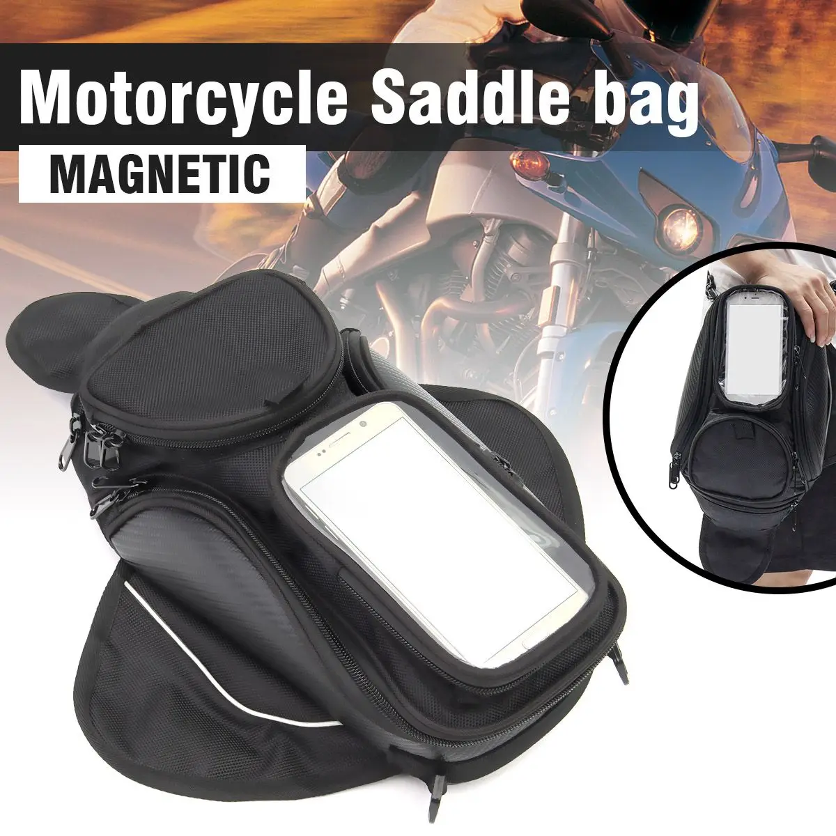 New Waterproof Motor Tank Bag Black Oil Fuel Tank Bag Magnetic Motorbike Saddle Bag Single Shoulder Bag Motorcycle Backpack
New Waterproof Motor Tank Bag Black Oil Fuel Tank Bag Magnetic Motorbike Saddle Bag Single Shoulder Bag Motorcycle Backpack