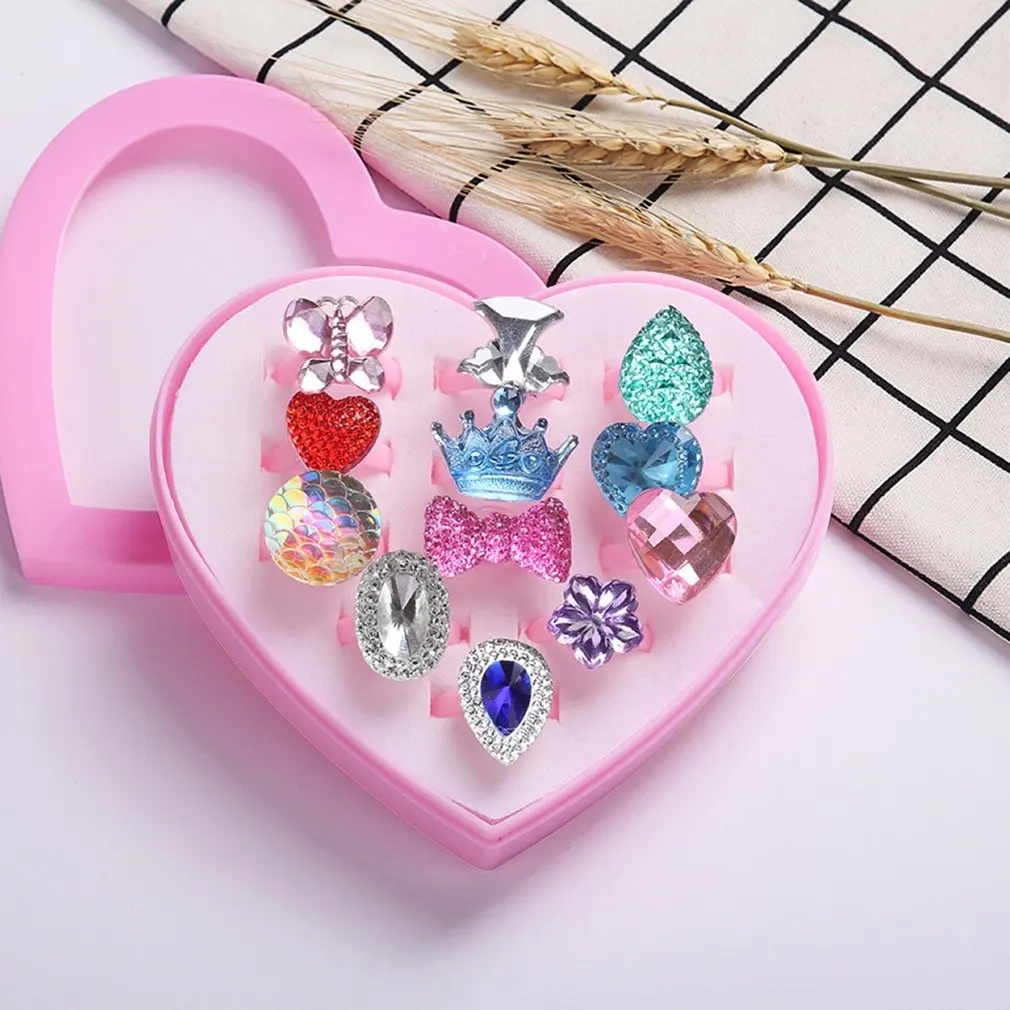 12Pcs/Set Cartoon Rings Children Rings For Girls Ring Set Finger Rings Jewelry Heart Display Box Kids Toy Gift
12Pcs/Set Cartoon Rings Children Rings For Girls Ring Set Finger Rings Jewelry Heart Display Box Kids Toy Gift