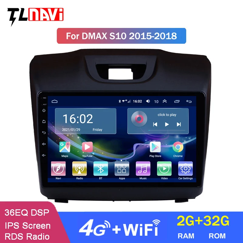 Головное устройство 4G LTE 2G RAM Android 10 9 дюймов IPS экран GPS Автомагнитола для Chevrolet S10 2015