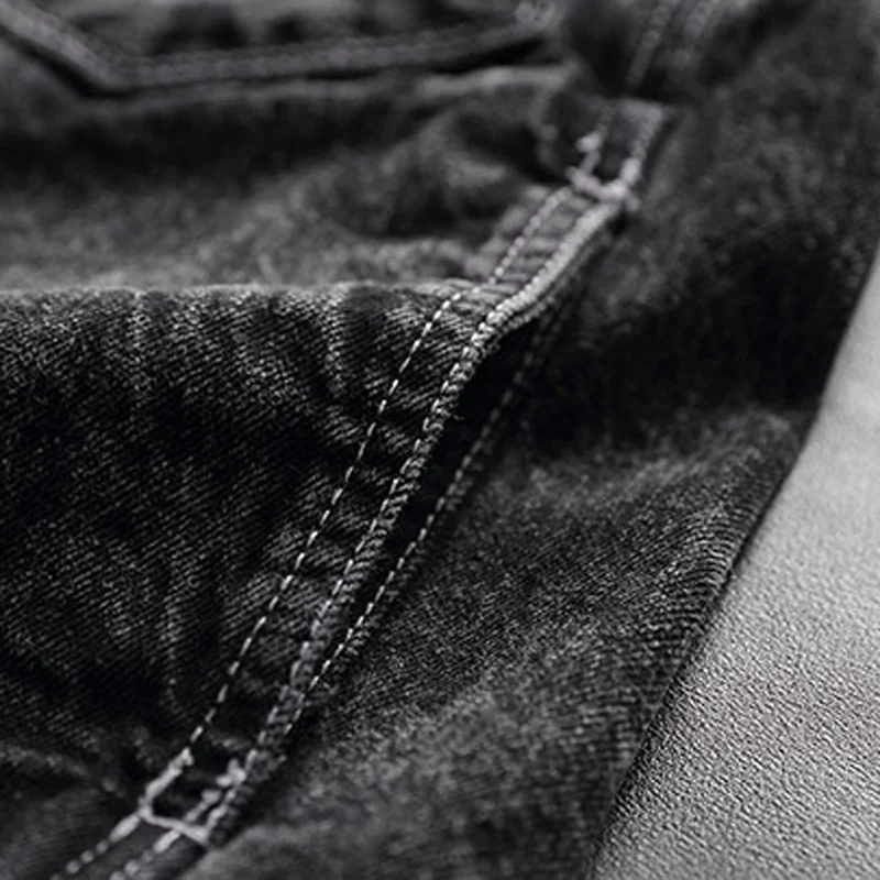 Fashion Men Automotive Jean Jackets Plus Size 3XL Mens Bomber Denim Jacket Coats Black Color Mens Overcoats European Style A145
Fashion Men Automotive Jean Jackets Plus Size 3XL Mens Bomber Denim Jacket Coats Black Color Mens Overcoats European Style A145