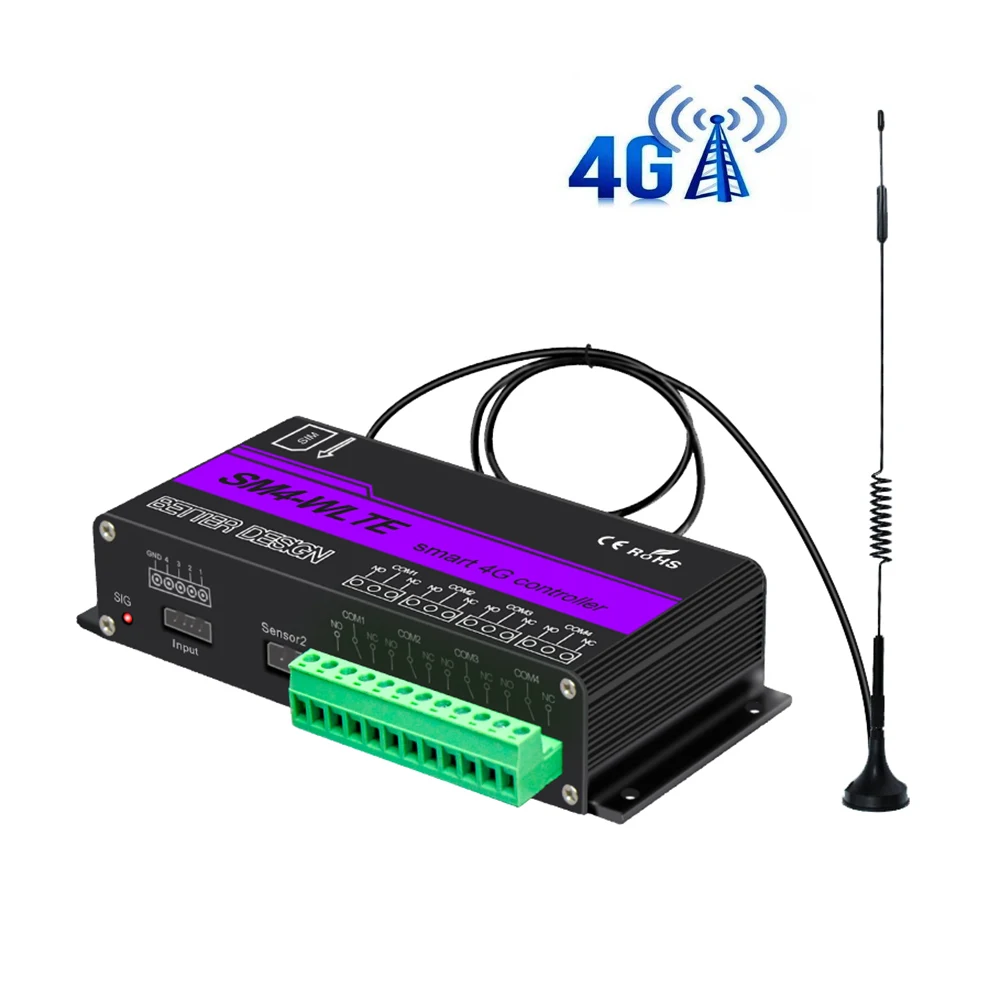 GSM SMS 4G LTE дистанционный переключатель вкл/выкл ler 4 реле ввода/вывода управление