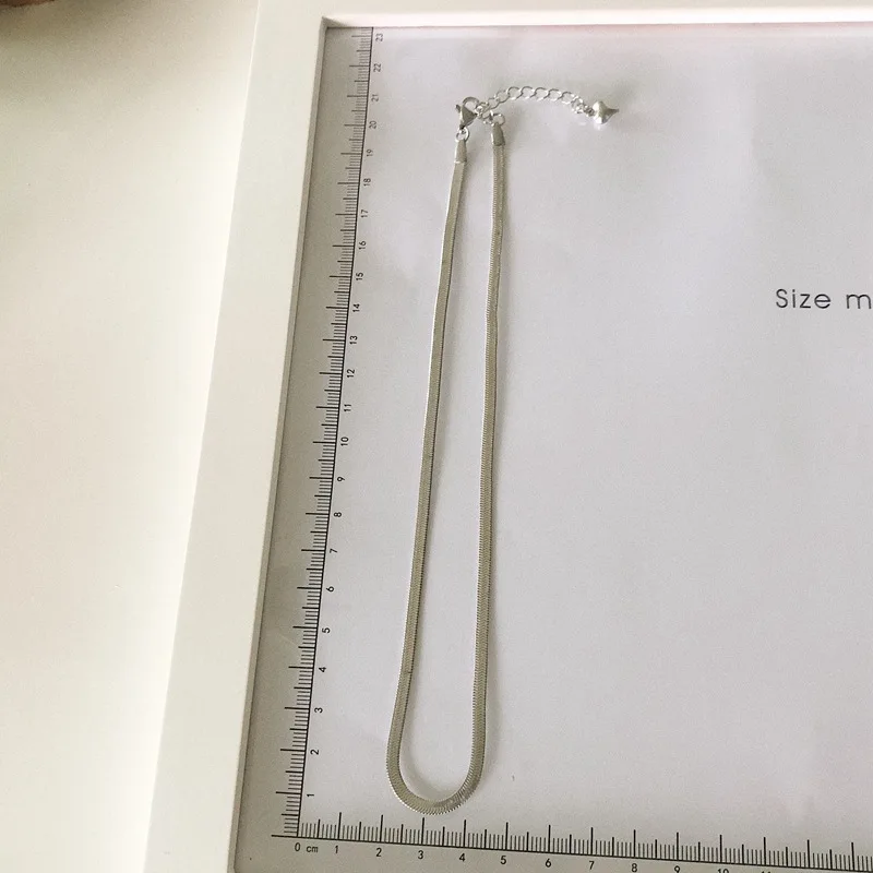 New Silver Color Simple Snake Chain Choker Necklace for Women Clavicle Chains 2020 Fashion Jewelry Short aesthetic Necklaces
New Silver Color Simple Snake Chain Choker Necklace for Women Clavicle Chains 2020 Fashion Jewelry Short aesthetic Necklaces