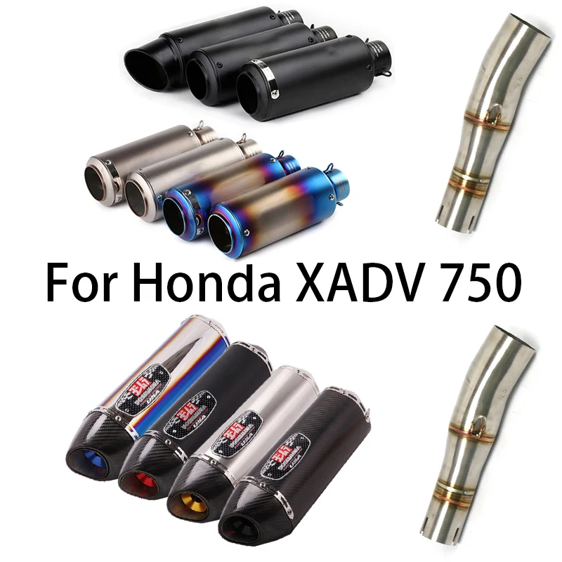 

Modified Motorcycle Exhaust Middle Link Pipe For HONDA XADV750 X ADV750 XADV 750 Motocross Muffler Full System Slip on Escape