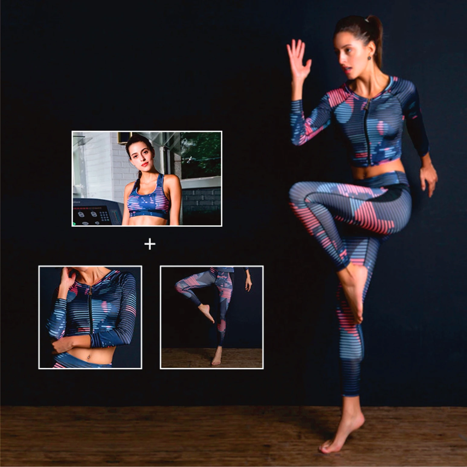 New Yoga Wear Printed Sports Workout Suit Three-piece Bra Coat Pants Long Sleeve
New Yoga Wear Printed Sports Workout Suit Three-piece Bra Coat Pants Long Sleeve