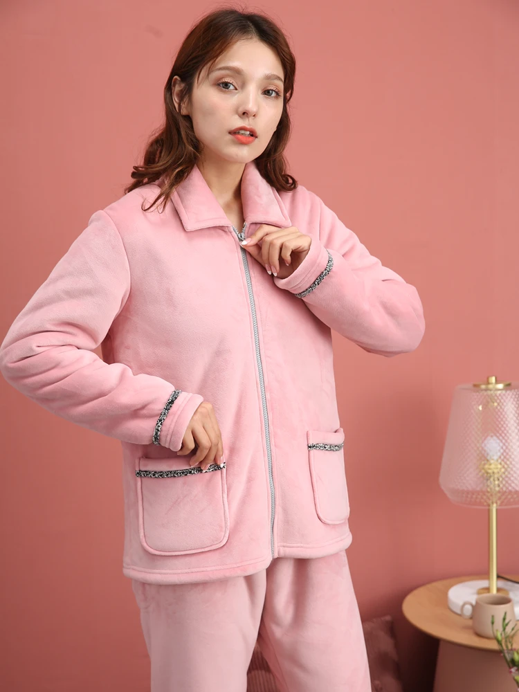 2020 Winter Thick Warm Flannel Pajamas Sets For Women Sleepwear Home Clothing Pajama Home Wear Pyjamas Set Women's home clothes
2020 Winter Thick Warm Flannel Pajamas Sets For Women Sleepwear Home Clothing Pajama Home Wear Pyjamas Set Women's home clothes