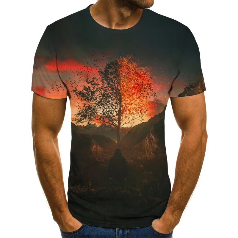 New Sky Landscape Men's T-Shirt 3D Digital Printing Men And Women Breathable And Quick-Drying Casual Short Sleeves
New Sky Landscape Men's T-Shirt 3D Digital Printing Men And Women Breathable And Quick-Drying Casual Short Sleeves