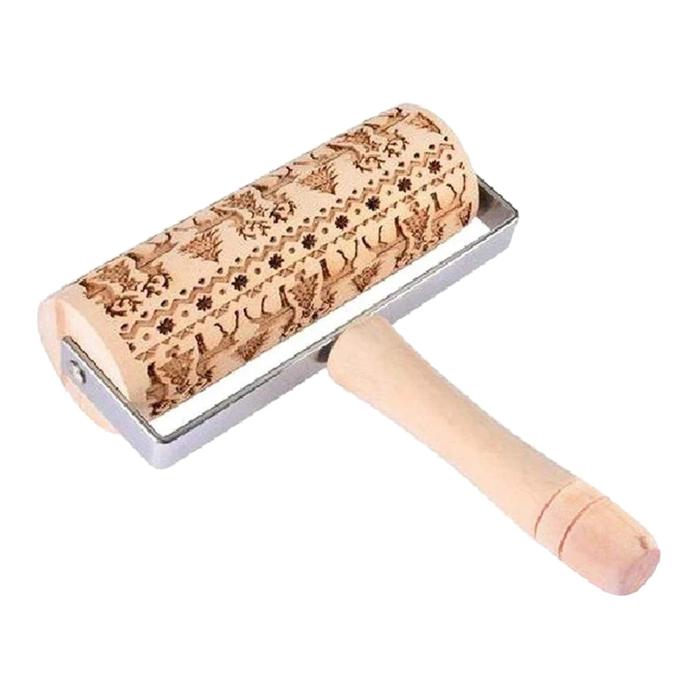 Hot Push-Style Christmas Embossing Rolling Pin Printed Cookie Dough Stick Fondant Tool Baking Noodle Cake Engraved Roller Pins
Hot Push-Style Christmas Embossing Rolling Pin Printed Cookie Dough Stick Fondant Tool Baking Noodle Cake Engraved Roller Pins