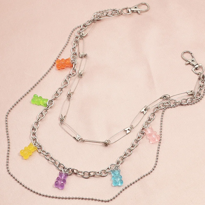 Cool Tide Transparent Little Bear Keychain Jelly Color Bag Pendant Charm Keyring Car Key Accessories Three Layers Waist Chain
Cool Tide Transparent Little Bear Keychain Jelly Color Bag Pendant Charm Keyring Car Key Accessories Three Layers Waist Chain