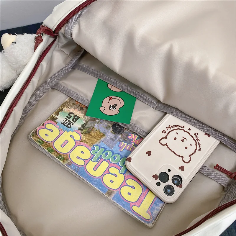 DCIMOR New Multi-pocket Waterproof Nylon Women Backpack Female Letters Embroidery Student School Bag Girl's Cute Travel Rucksack
DCIMOR New Multi-pocket Waterproof Nylon Women Backpack Female Letters Embroidery Student School Bag Girl's Cute Travel Rucksack