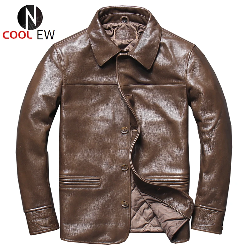 Genuine Leather Jacket Mens Autumn and Winter Cow Leather Windbreaker Motorcycle Coats Retro Waxed Cowhide Jacket Suit Blazer
Genuine Leather Jacket Mens Autumn and Winter Cow Leather Windbreaker Motorcycle Coats Retro Waxed Cowhide Jacket Suit Blazer