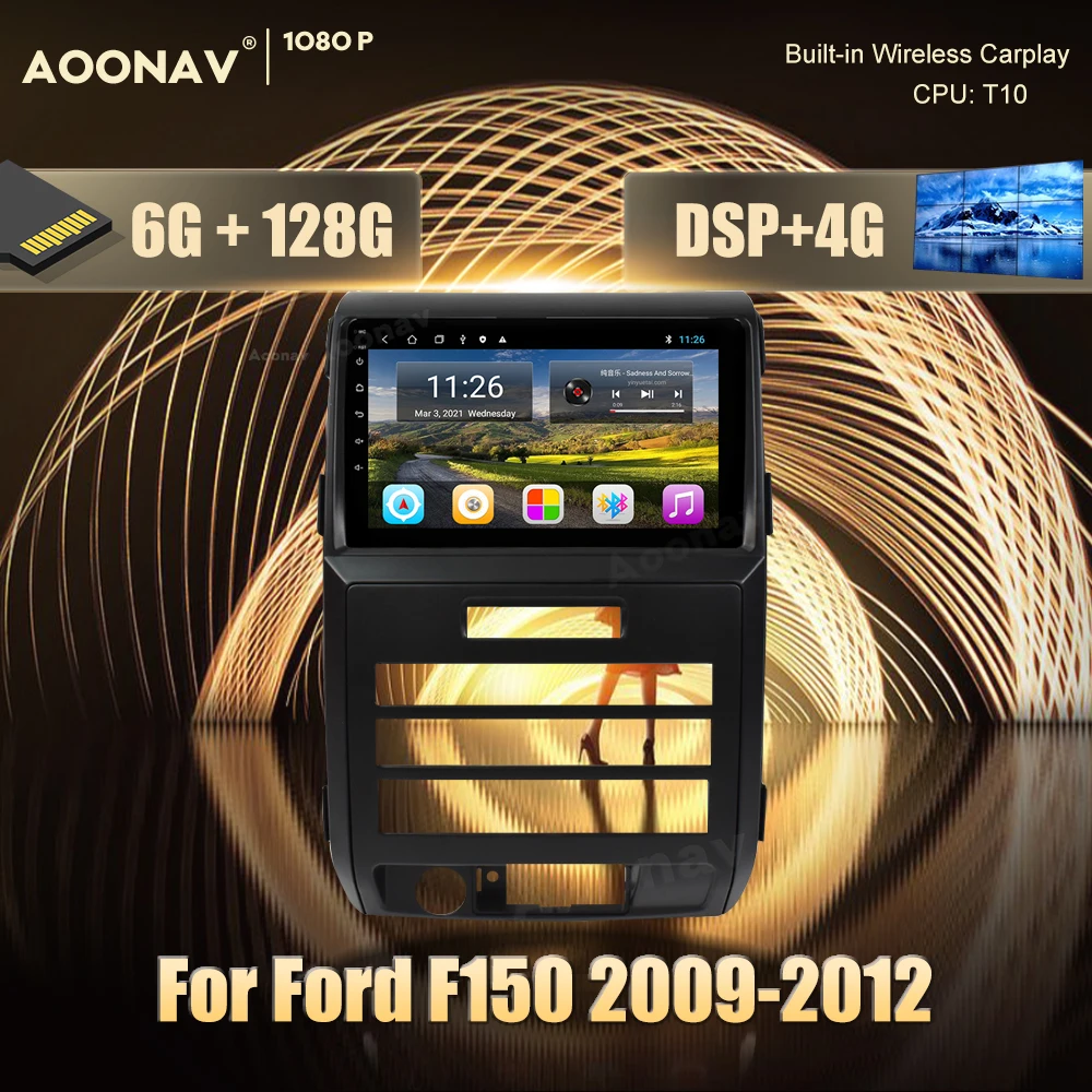 Автомагнитола на Android, 128 ГБ, 1din, GPS для Ford F150 2009-2012, автомобильный мультимедийный плеер, стереоприемник, головное устройство 
Автомагнитола на Android, 128 ГБ, 1din, GPS для Ford F150 2009-2012, автомобильный мультимедийный плеер, стереоприемник, головное устройство