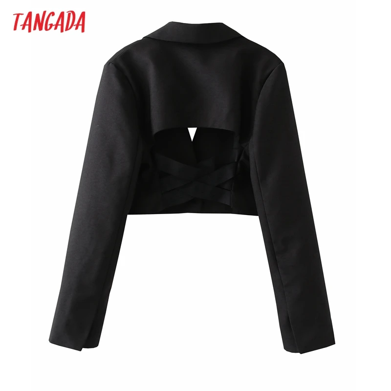 Tangada Women Solid Black Crop Blazer Coat Vintage Notched Collar Pocket 2021 Fashion Female Casual Chic Tops 1M42
Tangada Women Solid Black Crop Blazer Coat Vintage Notched Collar Pocket 2021 Fashion Female Casual Chic Tops 1M42