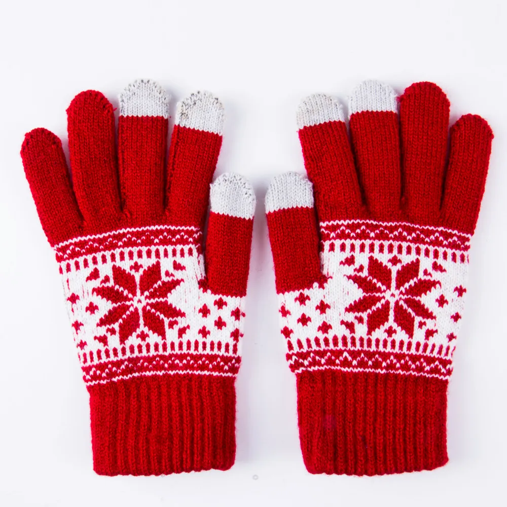 Cute Christmas Warm Winter Gloves Snowflake Printed Knitted Touch Gloves Men Women Gloves Touch Screen Glove Party Supplies
Cute Christmas Warm Winter Gloves Snowflake Printed Knitted Touch Gloves Men Women Gloves Touch Screen Glove Party Supplies