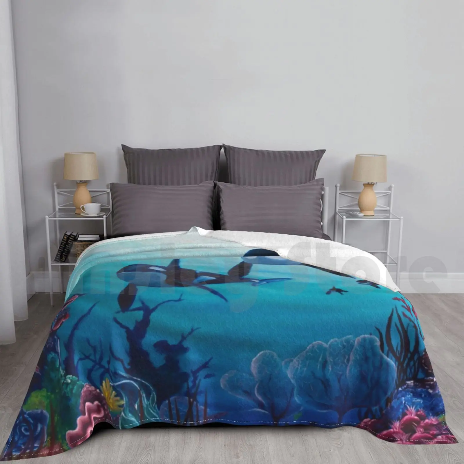 

Одеяло «плавать в Риф», супермягкое теплое легкое тонкое одеяло «орка», коралловый риф