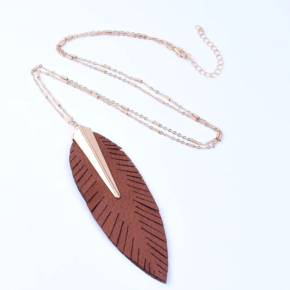 2019 Women's Necklace New Fashion Women Pendant Women's Leather Necklace Long Leaf Feather Necklace Sweater Accessories Pendant
2019 Women's Necklace New Fashion Women Pendant Women's Leather Necklace Long Leaf Feather Necklace Sweater Accessories Pendant