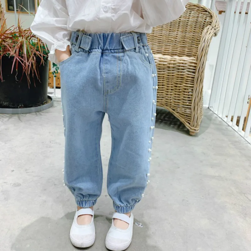 New Girls Jeans Autumn Spring Kids Jeans Fashion Child Pearls Trousers Cute Beautiful Baby Denim Pants Leisure Children Clothing
New Girls Jeans Autumn Spring Kids Jeans Fashion Child Pearls Trousers Cute Beautiful Baby Denim Pants Leisure Children Clothing