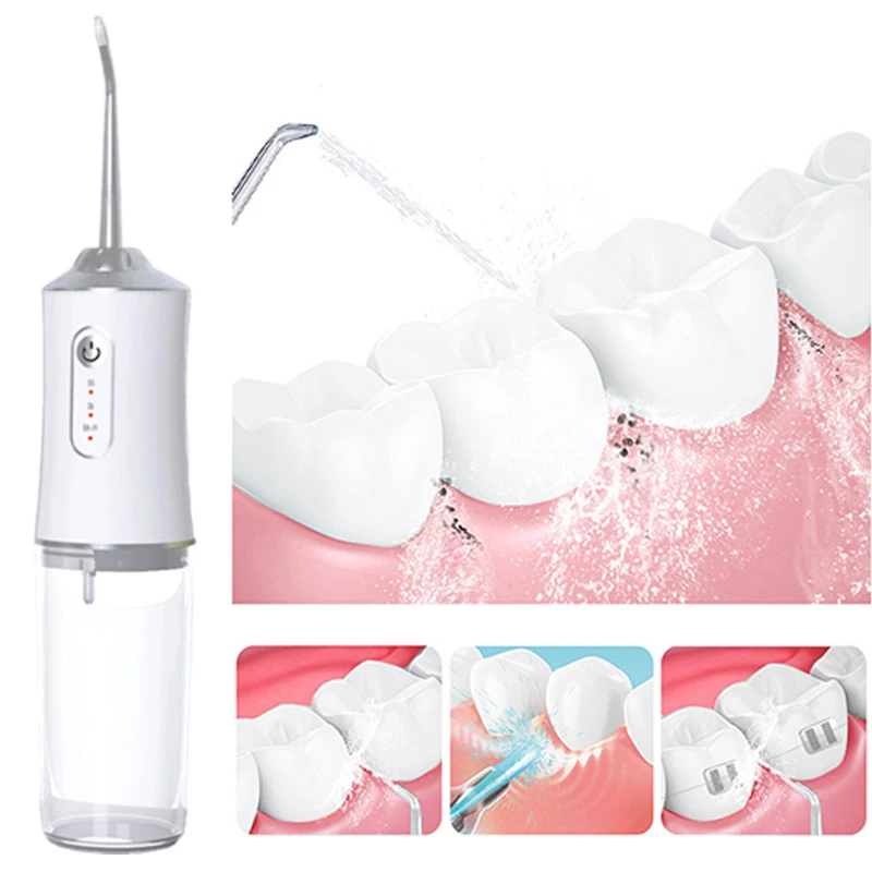

Ирригатор для полости рта, 3 режима, USB, перезаряжаемый ирригатор для чистки зубов, 220 мл